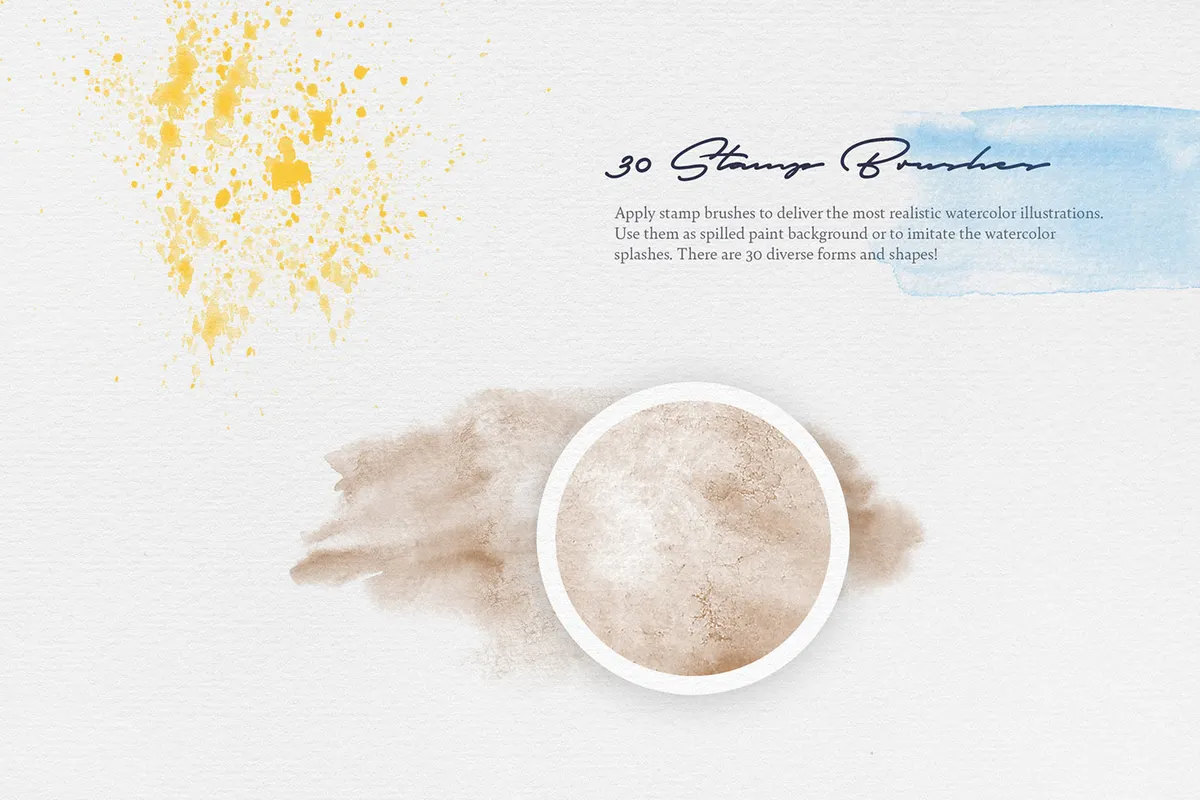 Elixir Watercolor Photoshop Brushes