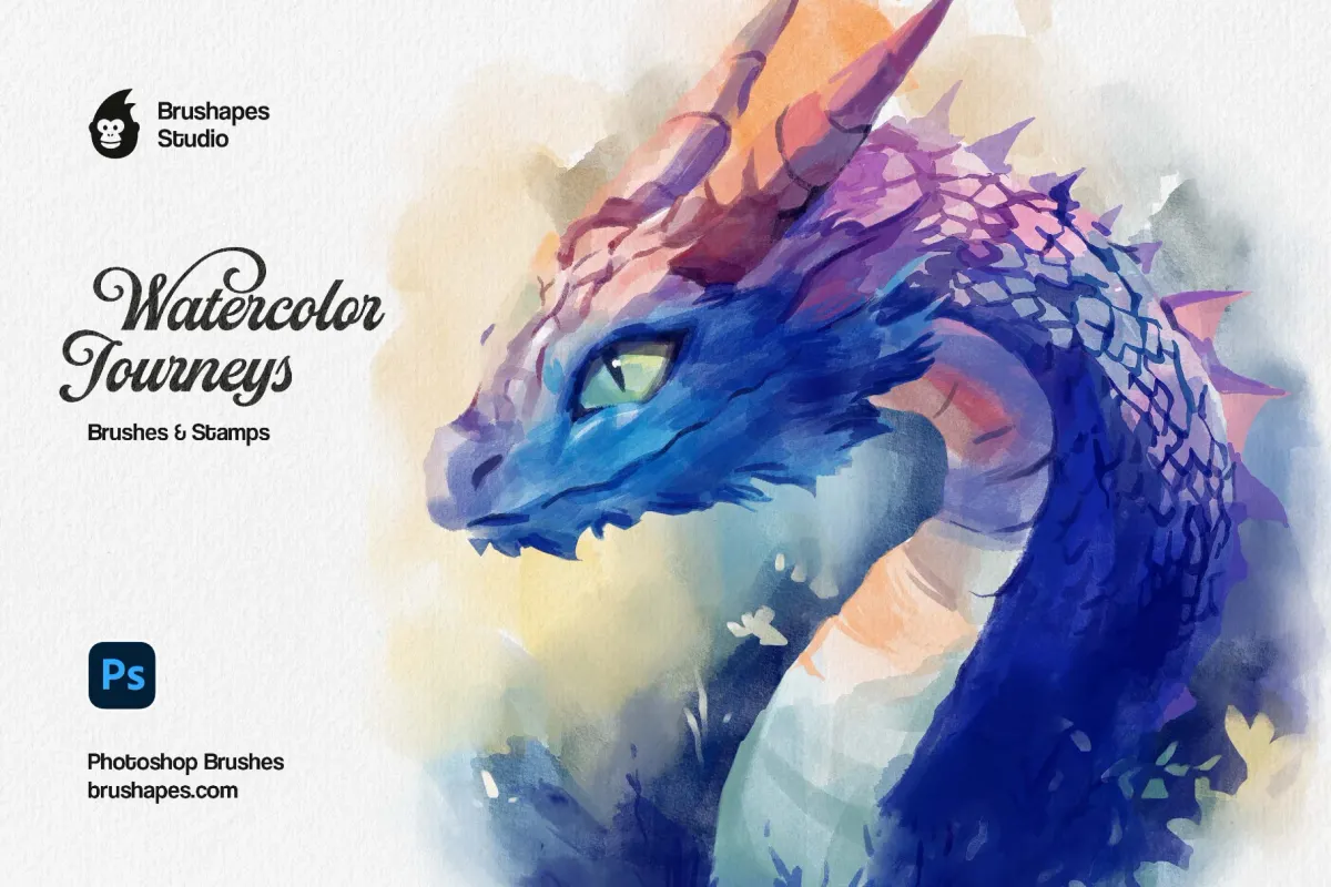 Watercolor Journey Photoshop Brushes