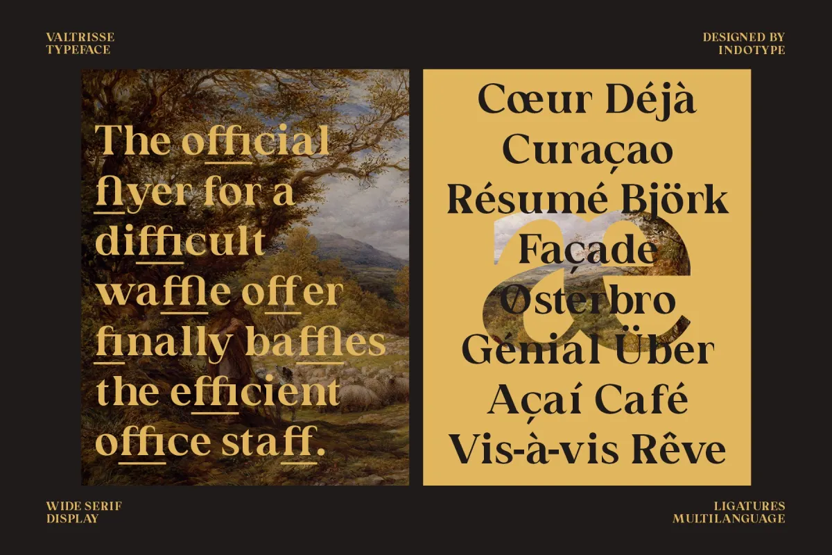Valtrisse - Wide Serif Display Font