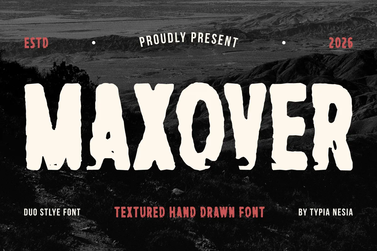 Maxover - Hand Drawn Vintage Display Font
