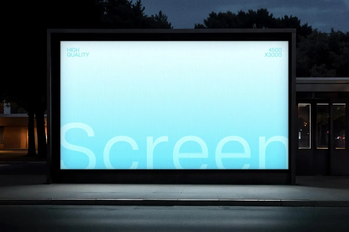 Large Outdoor Screen Mockup
