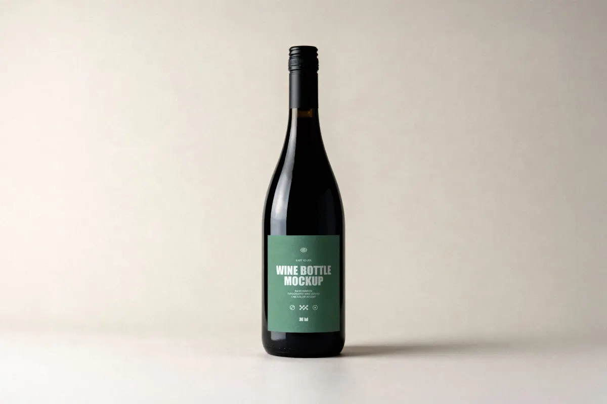 Screw-cap Wine Bottle Mockup