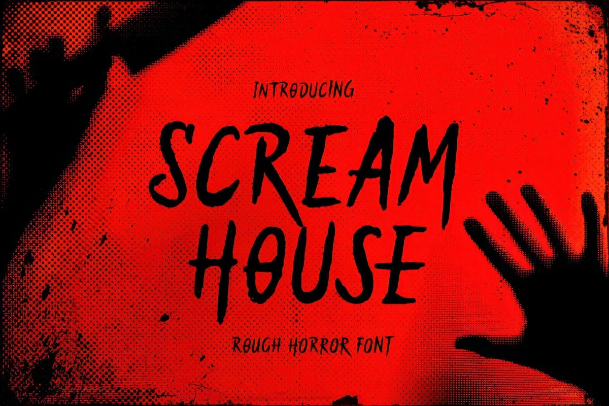 Scream House — Rough Horror Font