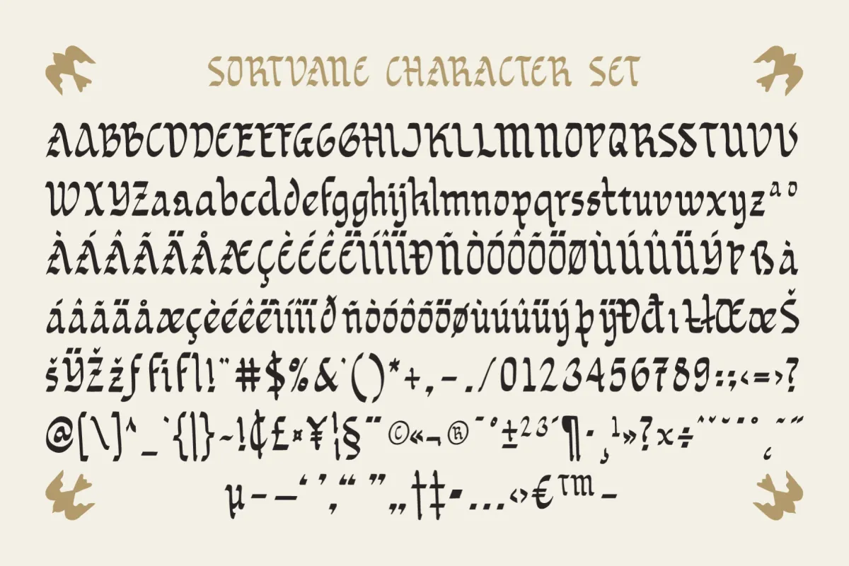 Sortvane - Handcrafted Blackletter Display Font