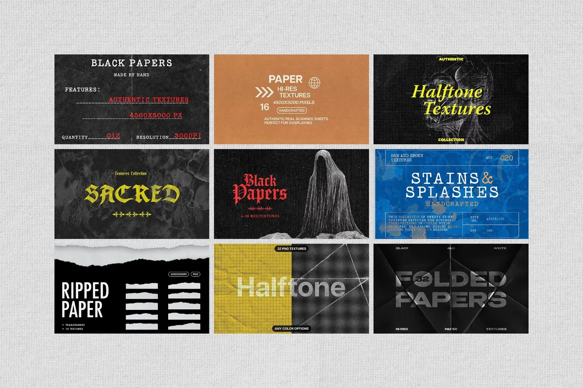 18-in-1 Paper Textures Bundle