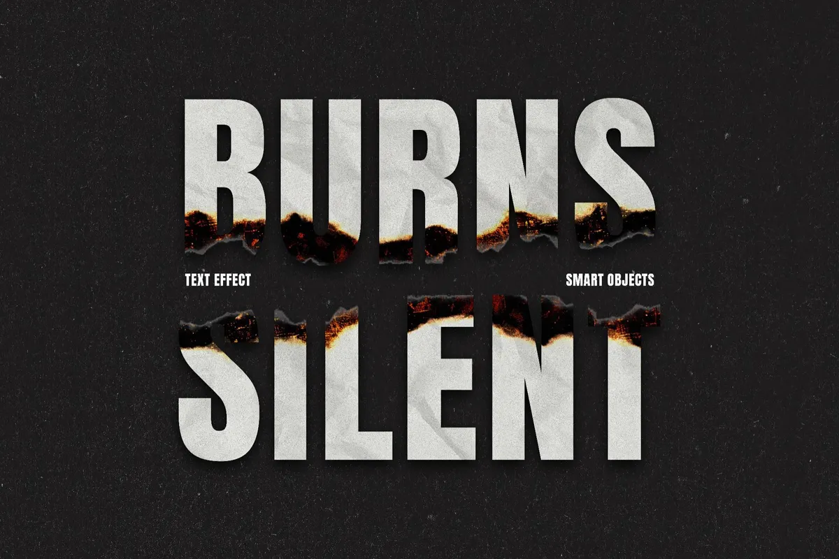 Burnt Paper Text Effect