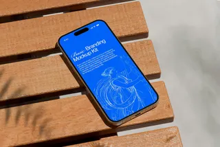 Wooden Bench iPhone Mockup