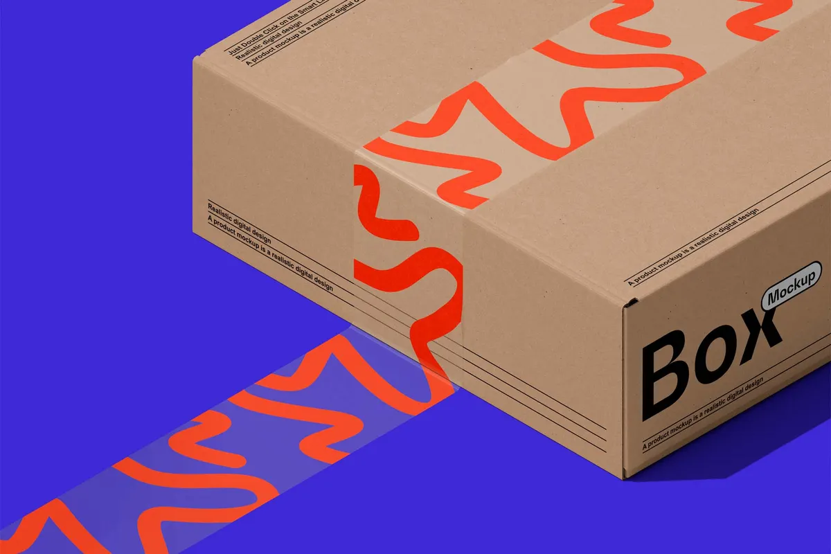Duct Tape & Box Mockup