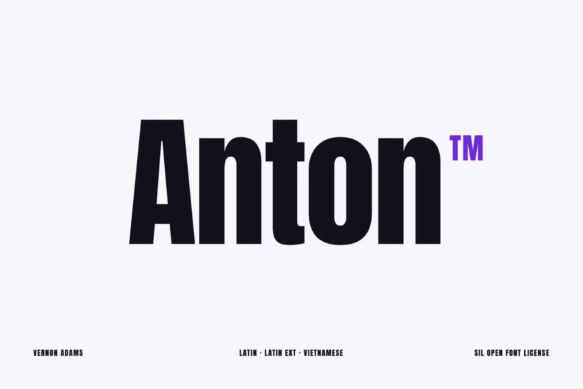Anton - Free Grotesque Font