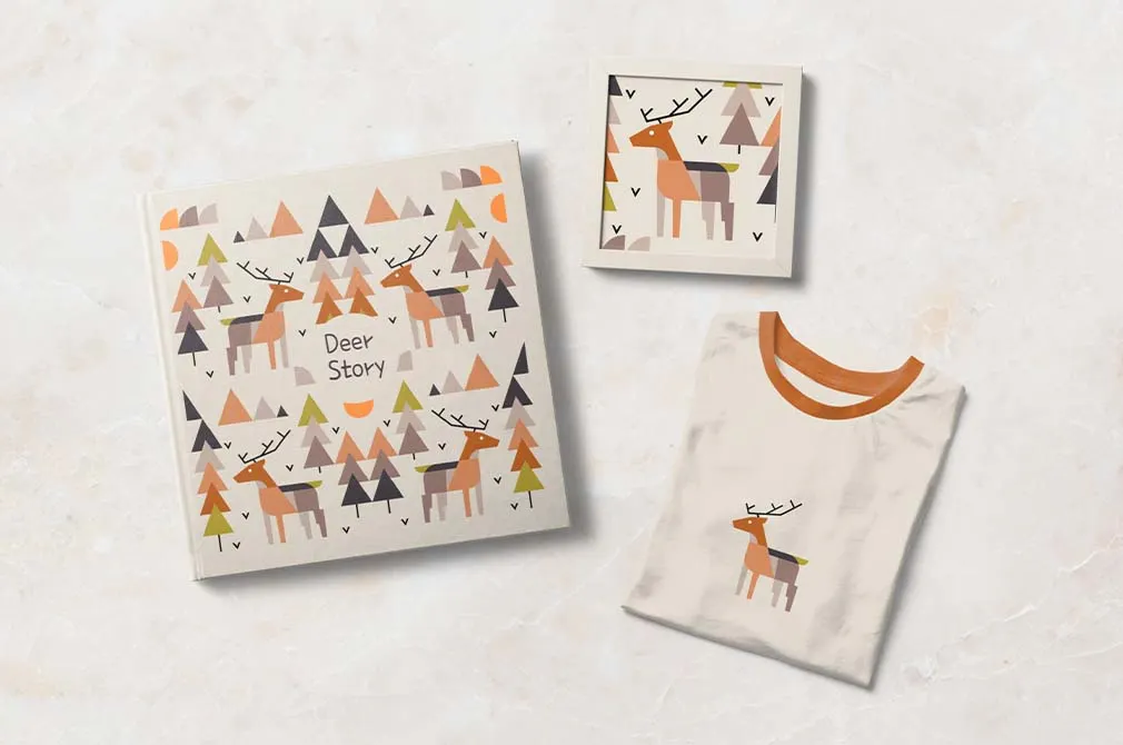 Flat Animals: Illustrations & Patterns