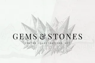 Gems & Stones Vector Illustrations Set