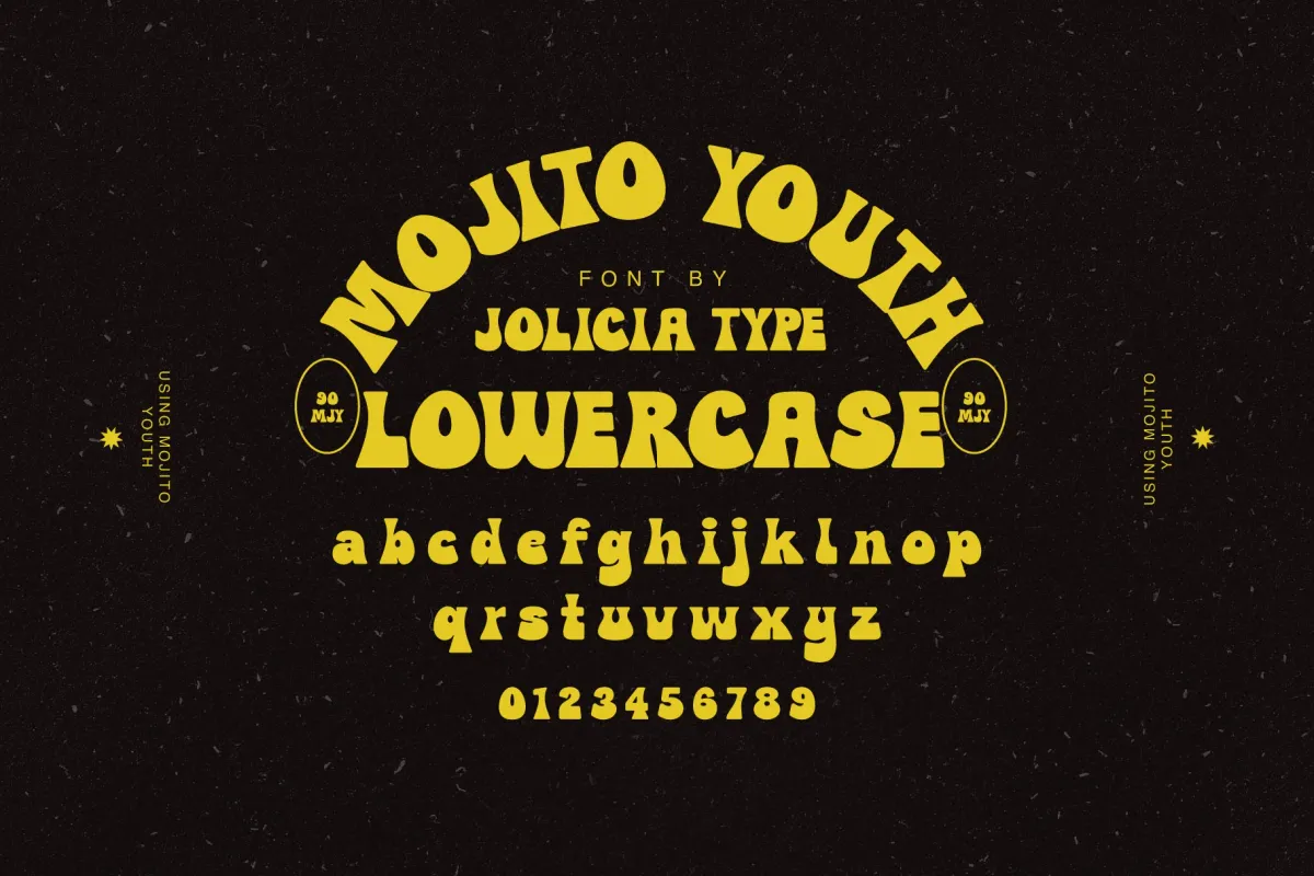 Mojito Youth - Vintage Groovy Display Font