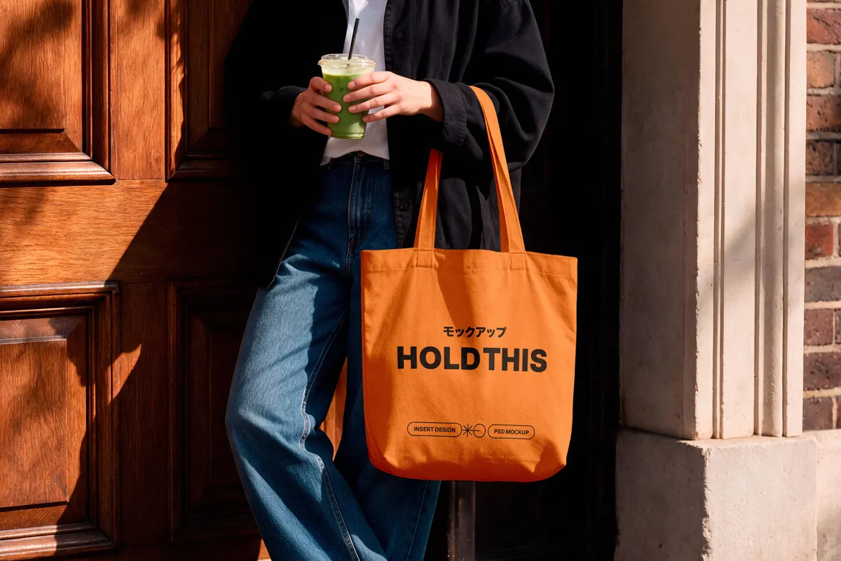 Tall Canvas Tote Bag Mockup