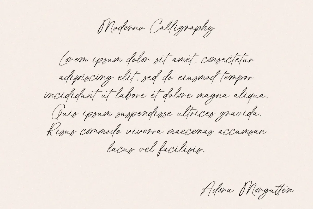 Adora Morgutten - Ink Calligraphy
