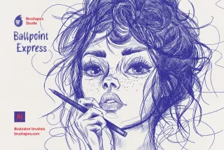 Ballpoint Pen Illustrator Brushes