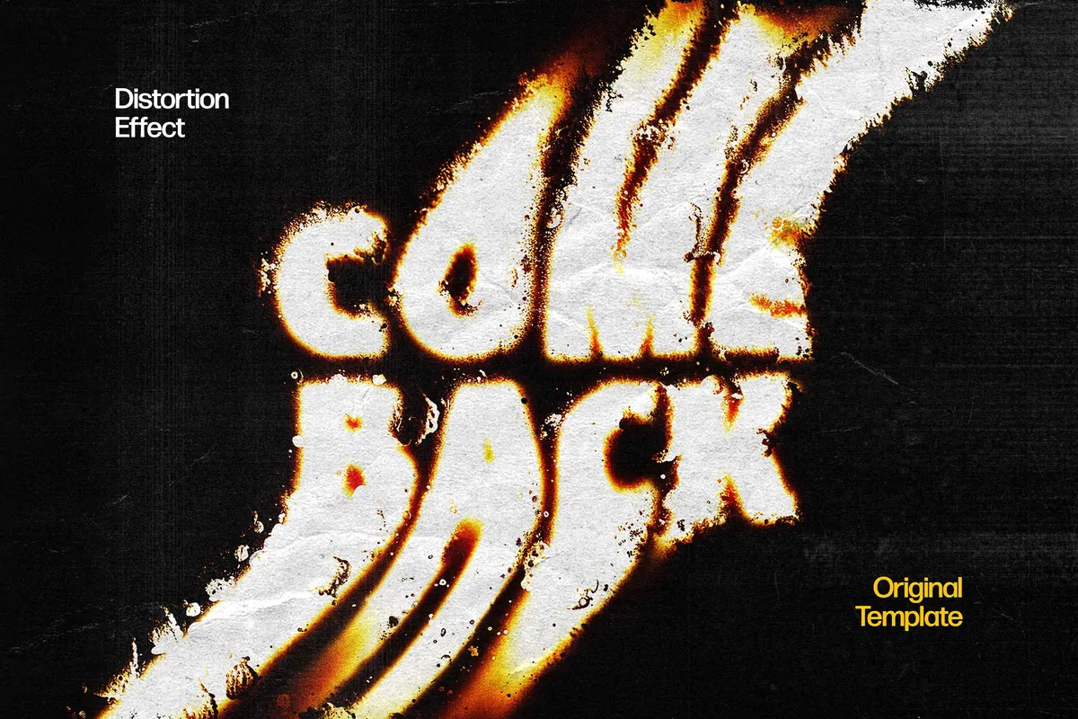 Distort Melting Text Effect