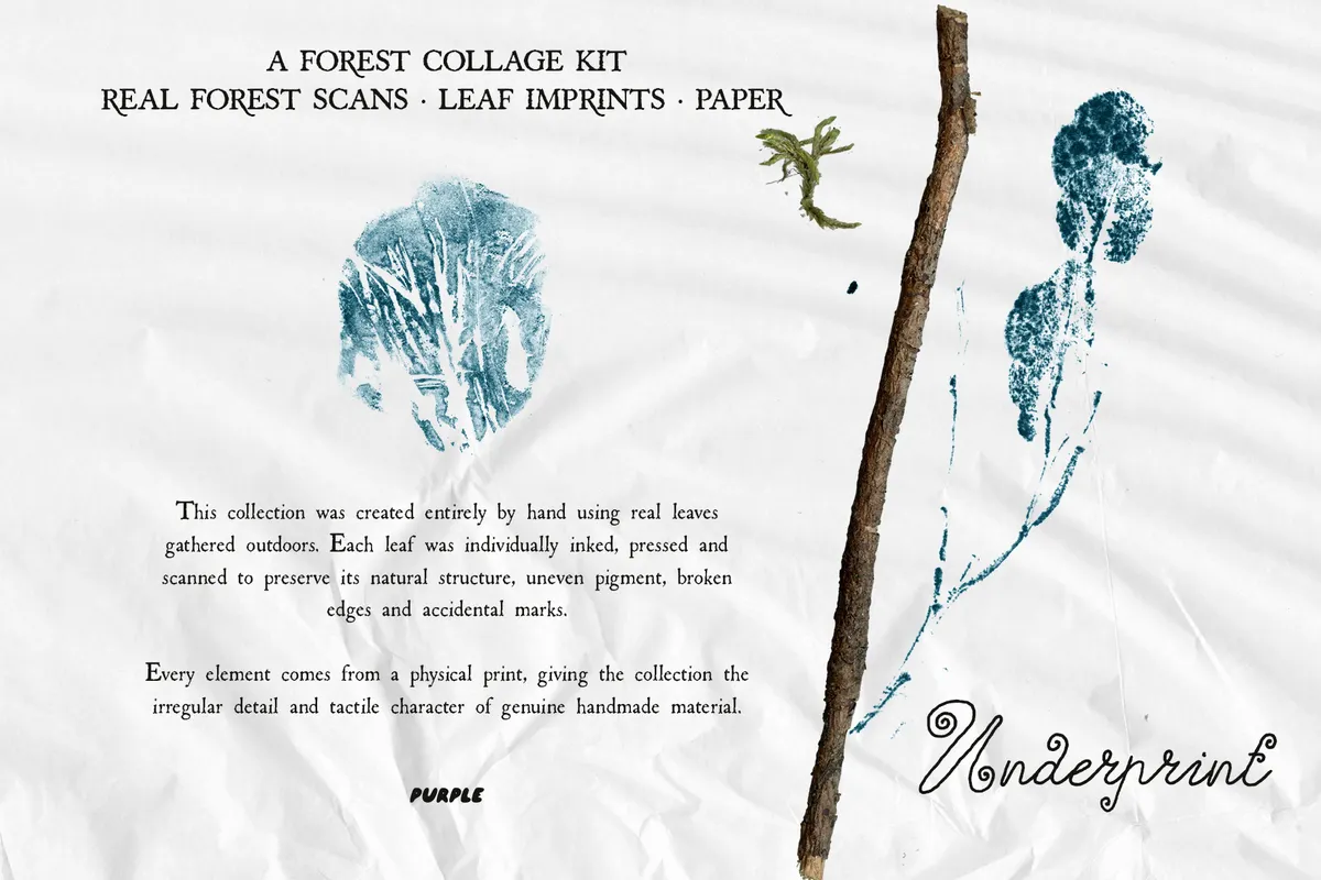 Underprint: Forest Collage Material Kit