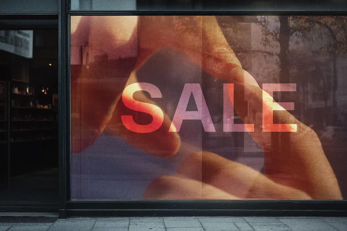 Store Window Sticker Mockup