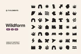Wildform - Hand-Cut Abstract Shapes