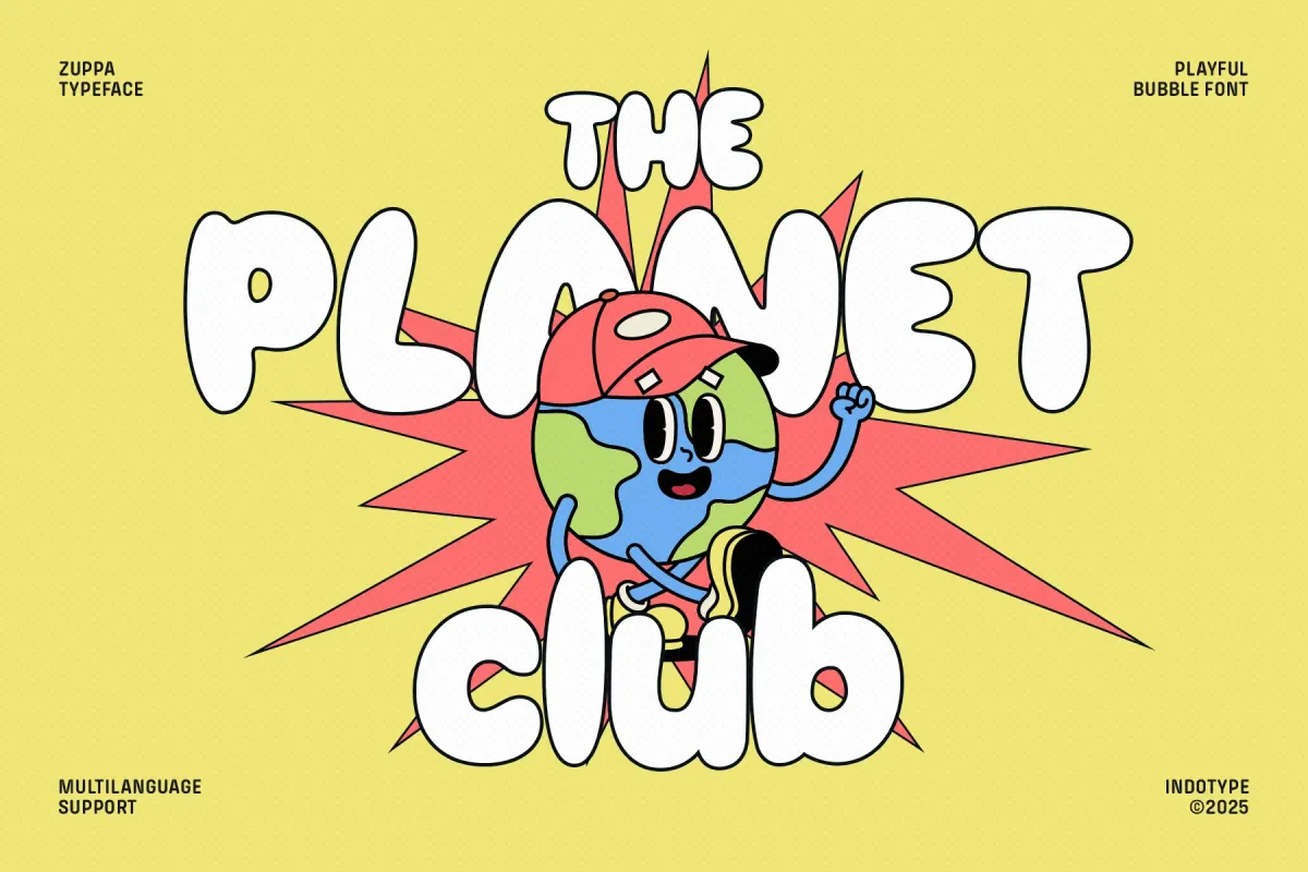 Zuppa - Playful Bubble Font