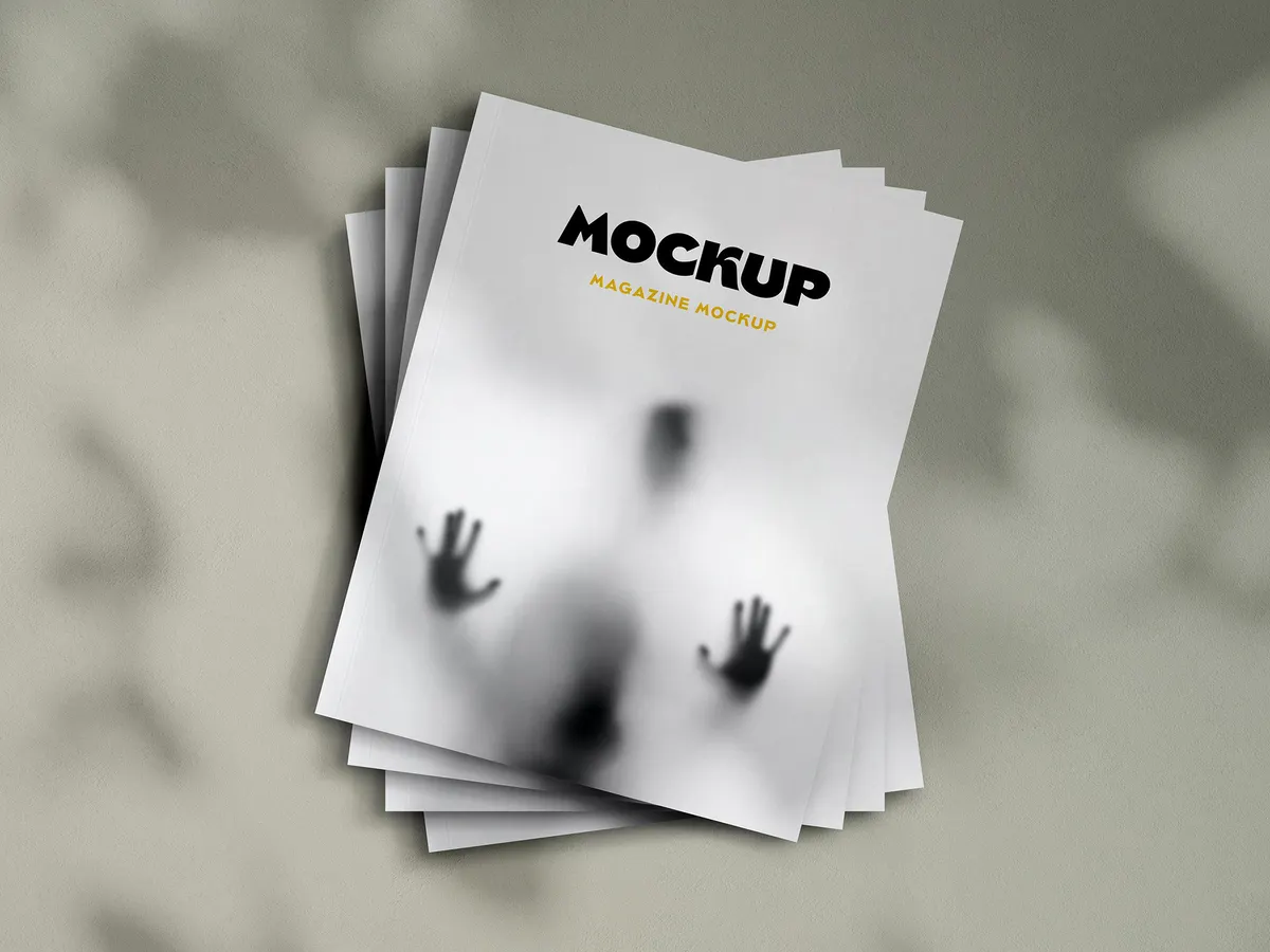 Stacked US Magazines Mockup