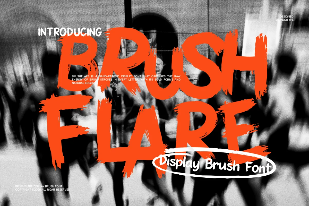 Brushflare - Hand-Painted Brush Display Font