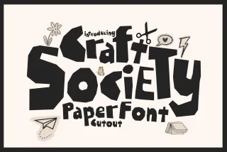Craft Society - Paper Cut Display Font