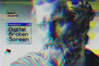Digital Broken Screen Photo Effect