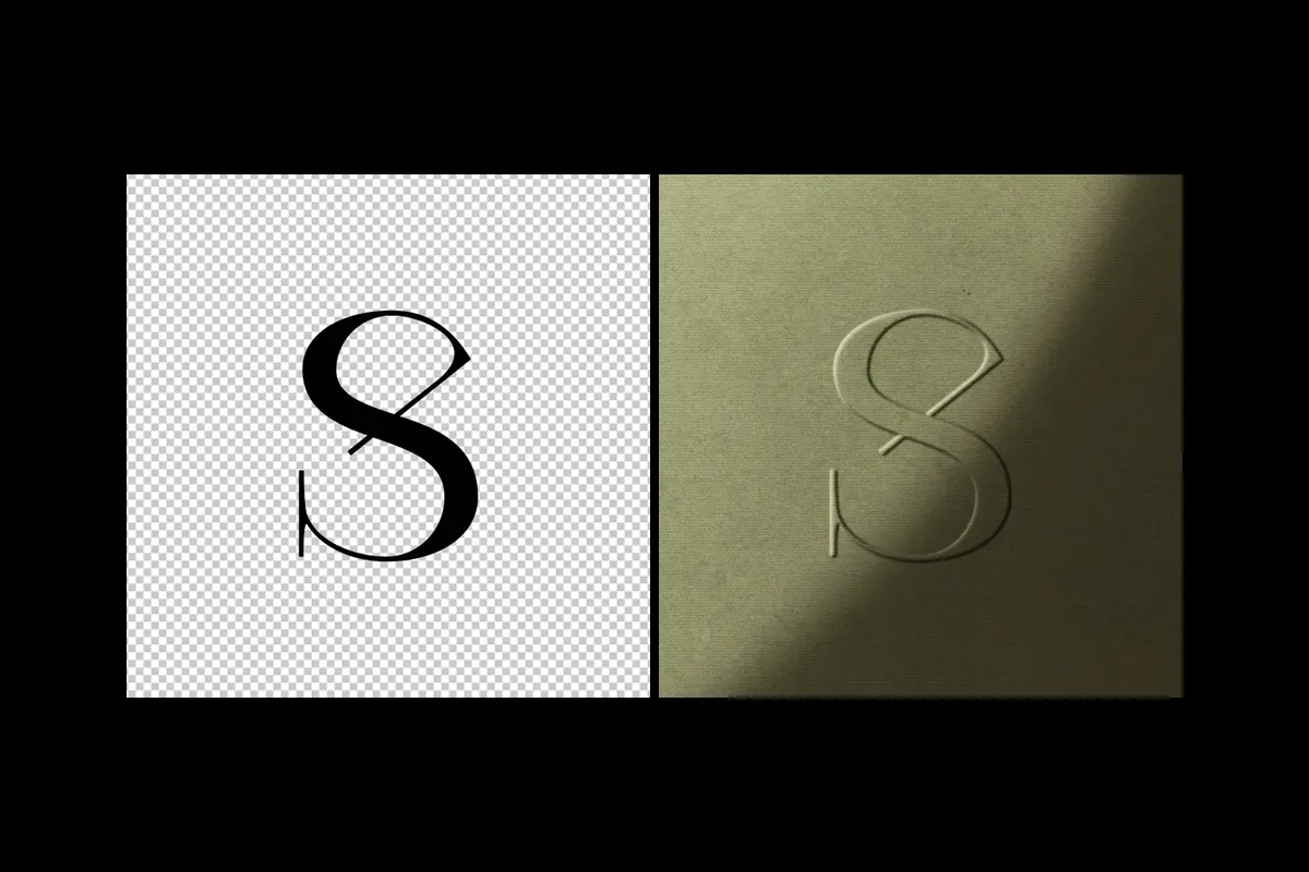 Embossed Paper Logo Mockup