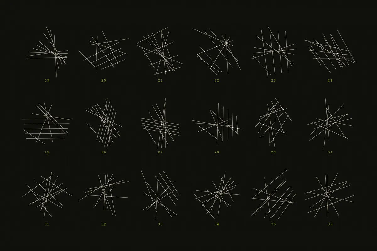 Twisted Grid. Abstract Geometric Vector Elements