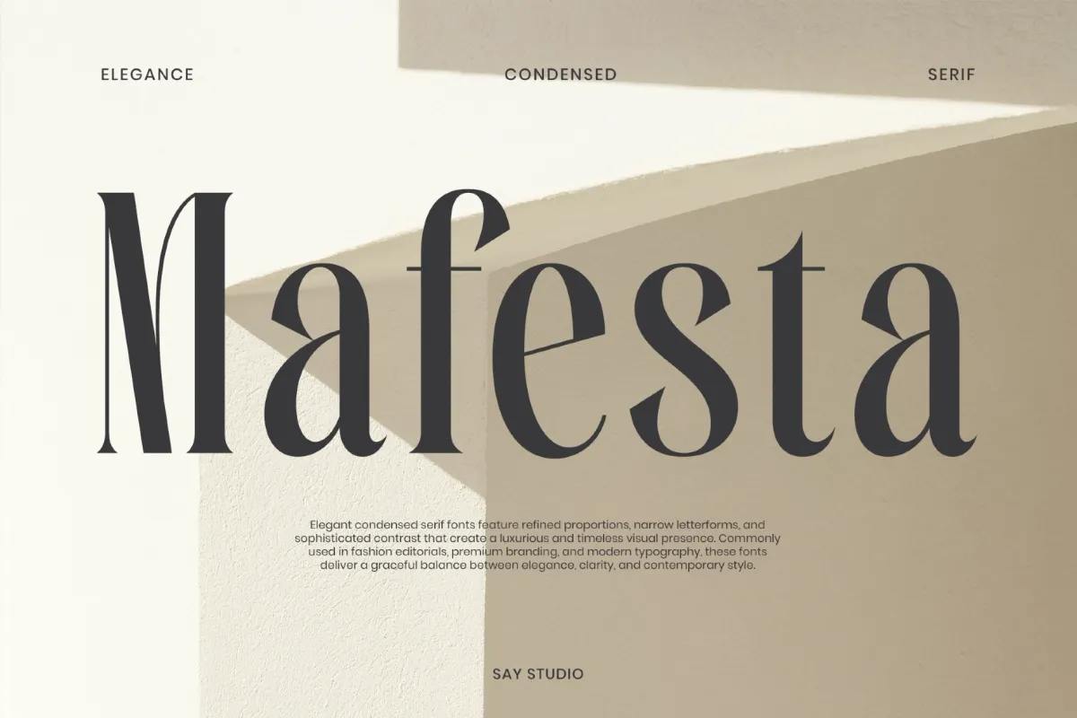 Mafesta - Luxury Condensed Serif Font