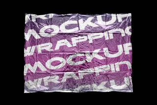 Crumpled Foil Wrapping Mockup