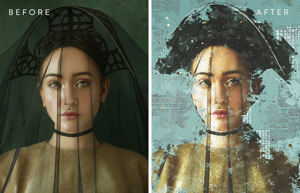Mixed Media Photoshop Effect