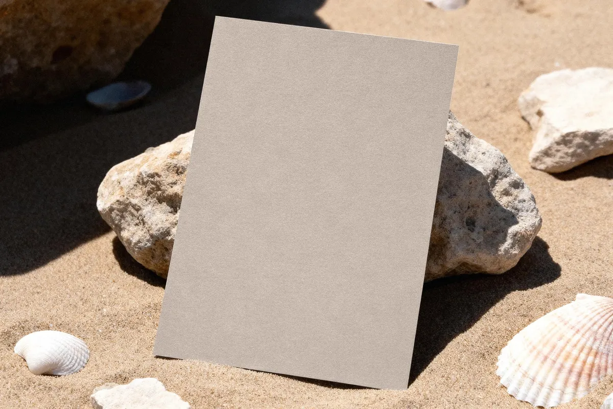 Summer Poster Mockup with Seashells