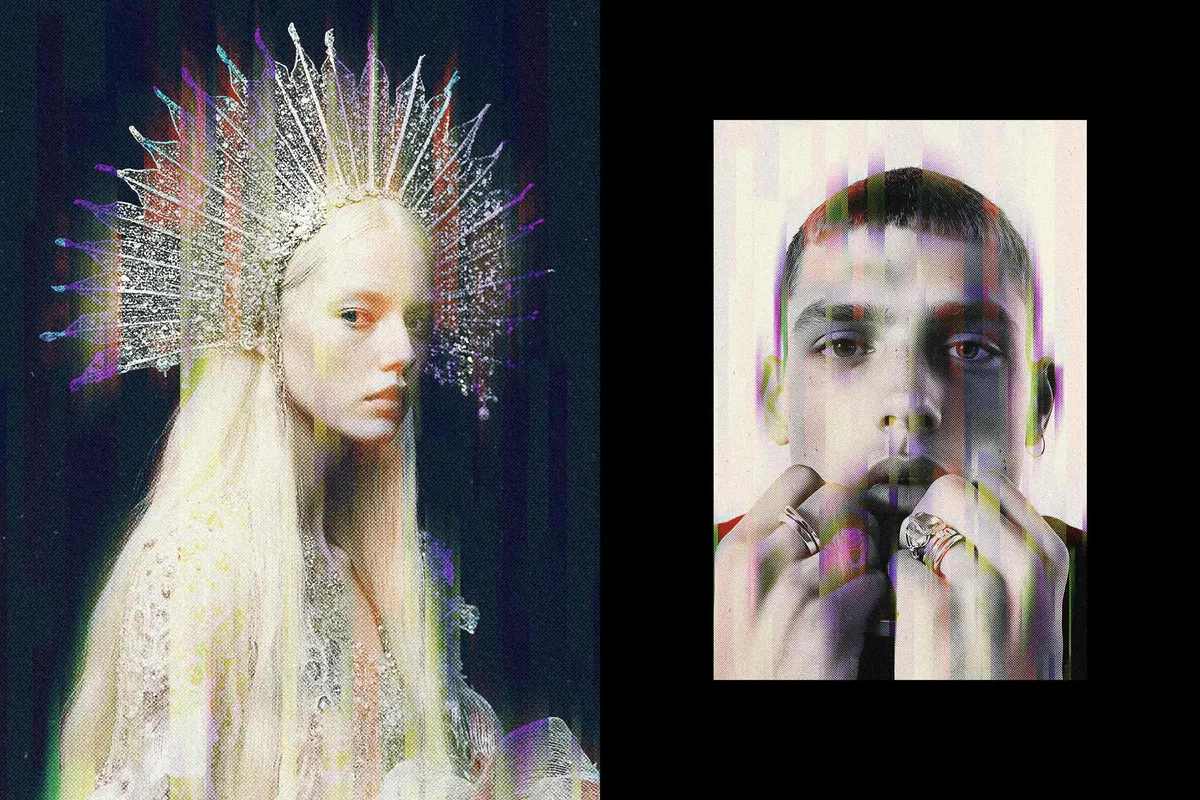Blurred Glitch Photo Effect