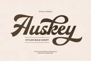 Auskey - Bold Script Font