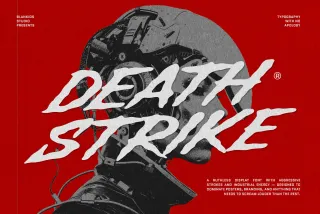 Death Strike – Aggressive Brush Display Font