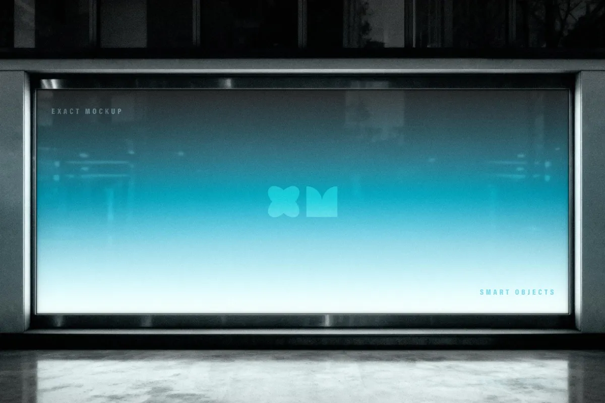 Backlit Storefront Window Mockup