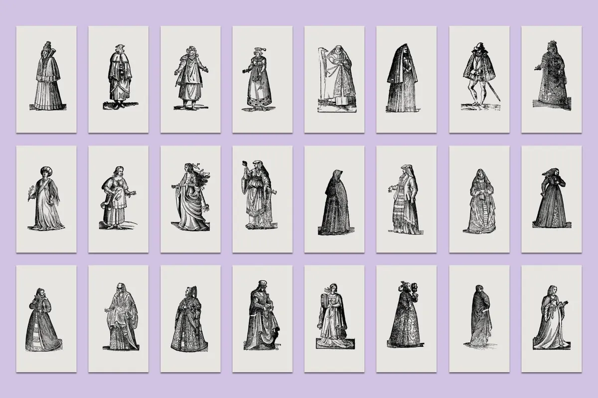 History of Fashion - Vector Illustrations