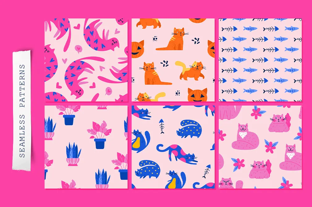 CATS | Clipart + Patterns