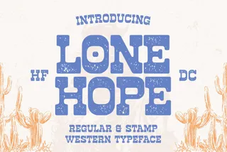 HF Lonehope - Western Slab Serif Display Font