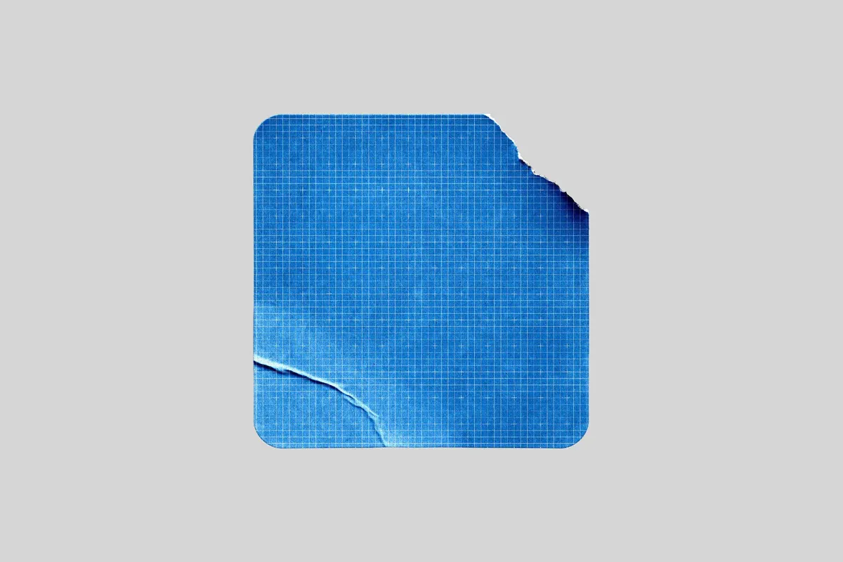 Torn Corner Square Sticker Mockup