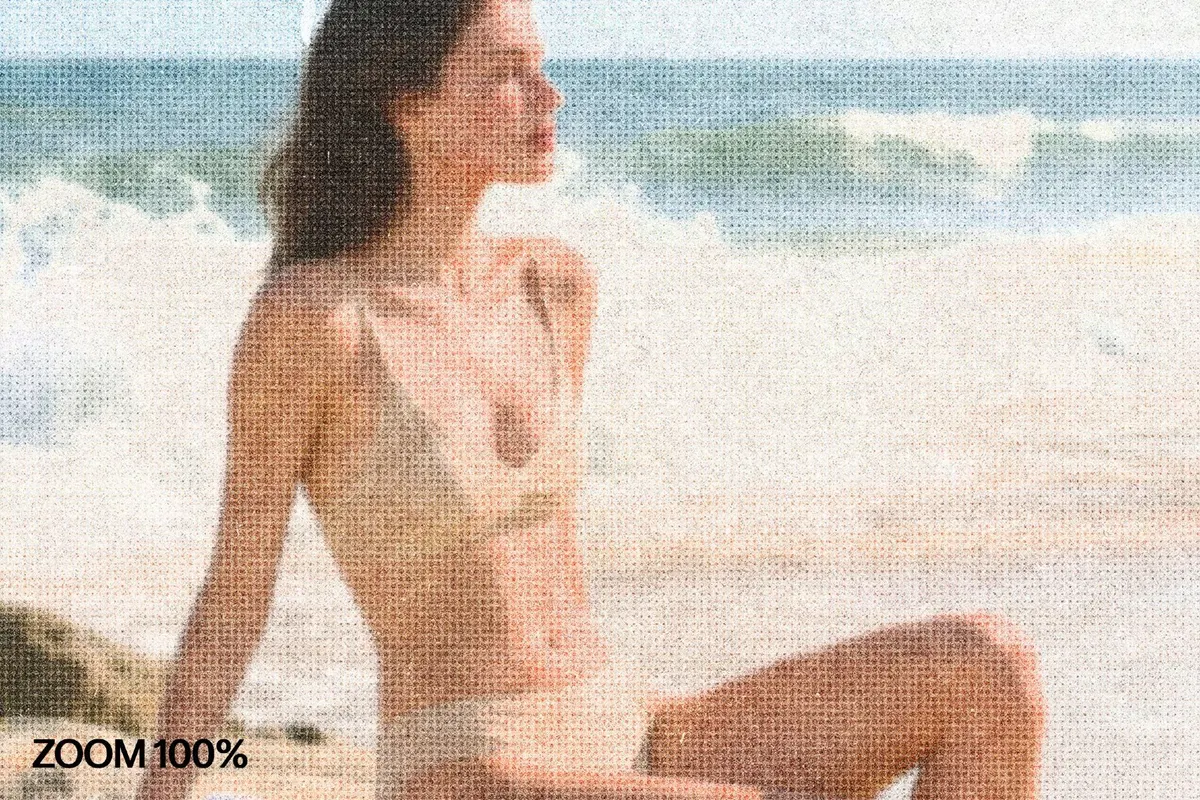 Postcard Halftone Photo Effect