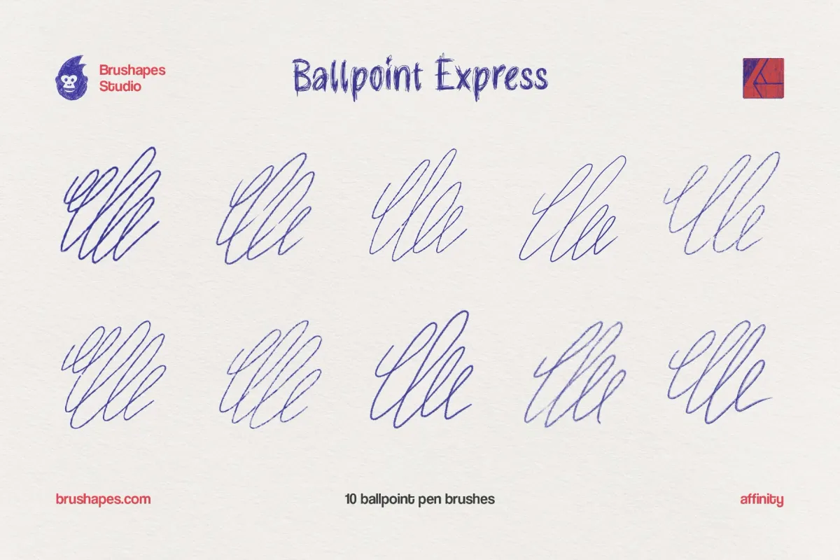 Ballpoint Pen Affinity Brushes