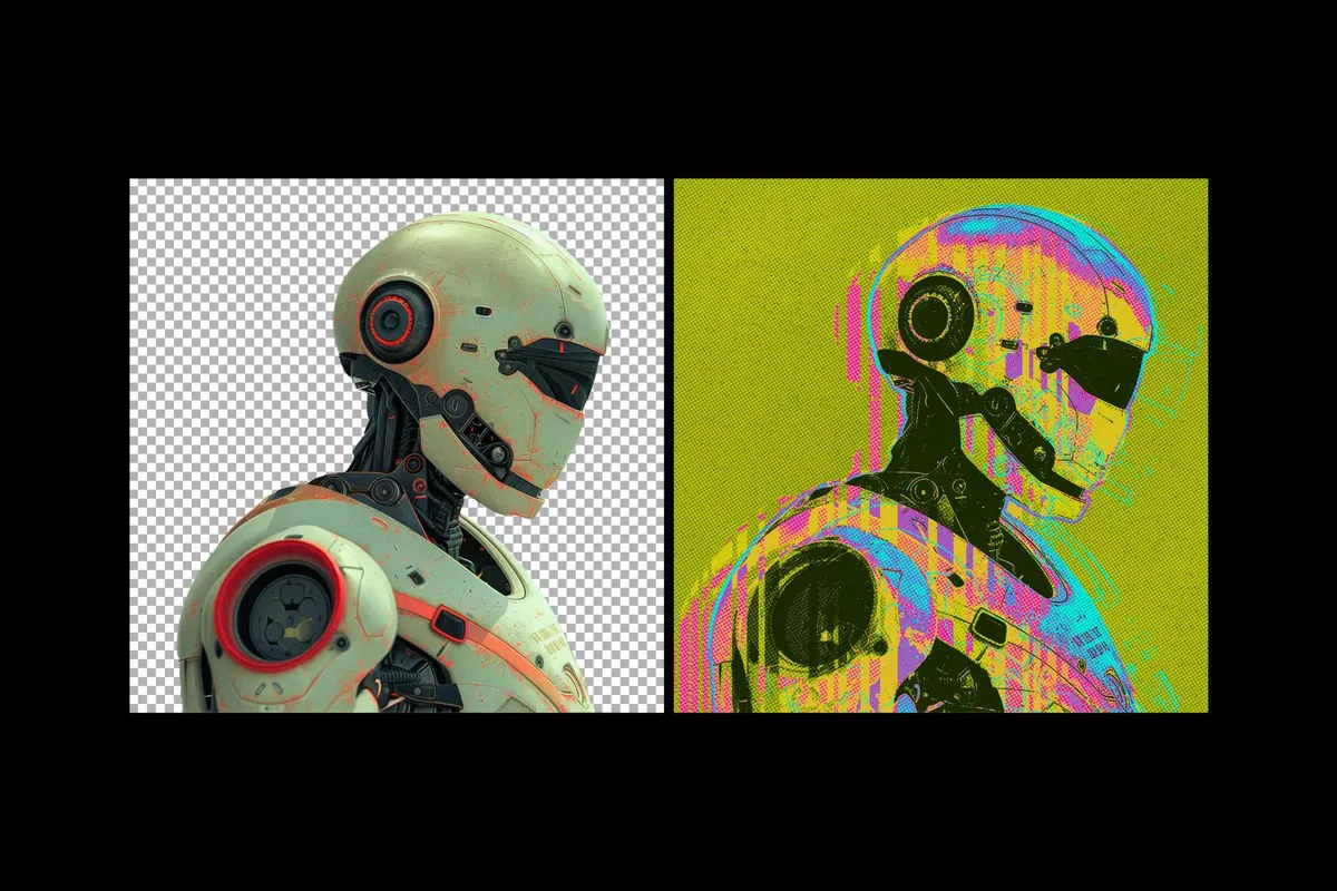 Cyberpunk Outline Photo Effect