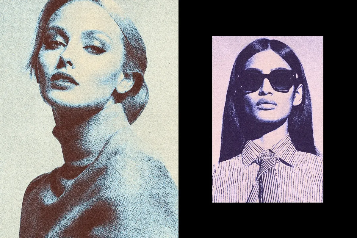 Grain Halftone Photo Effect