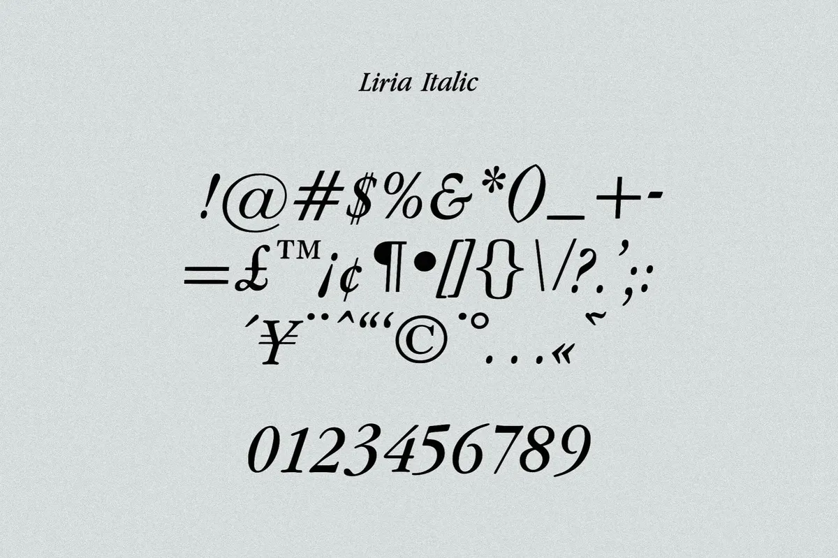 Liria Serif Typeface