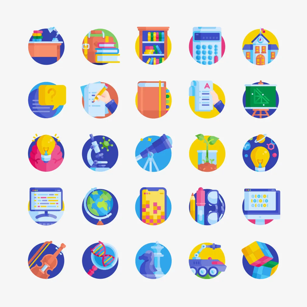 Nerd Free Flat Icons