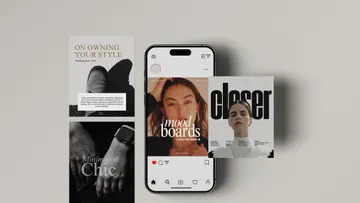iPhone Display & Card Layout Mockup