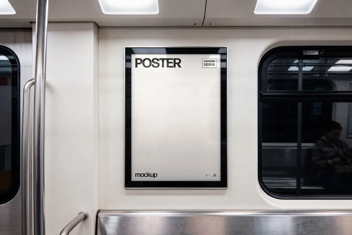 Subway Train Poster Mockup